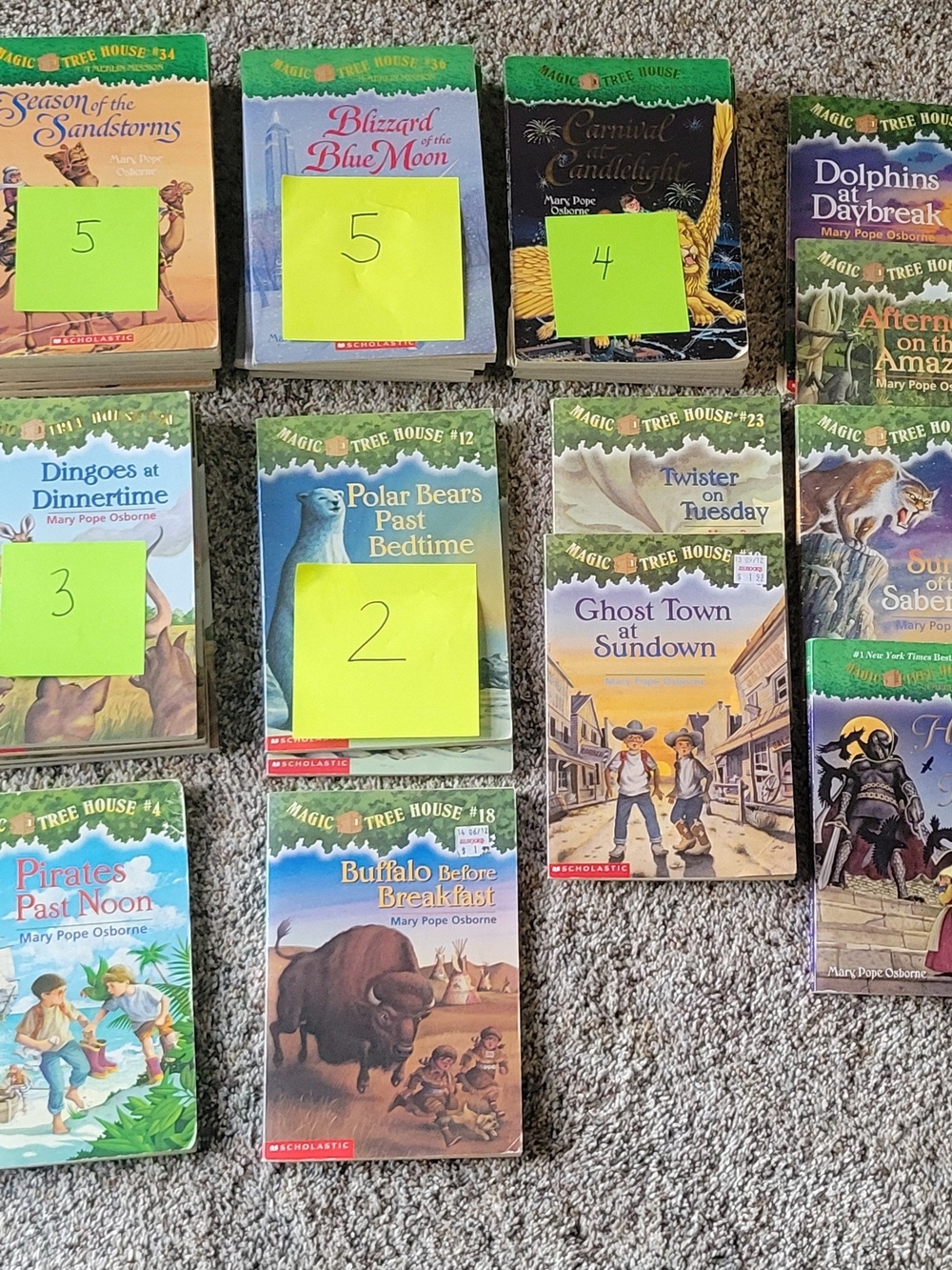 Magic Tree House Scholastic Paperback Book Lot - Multi-Color Covers